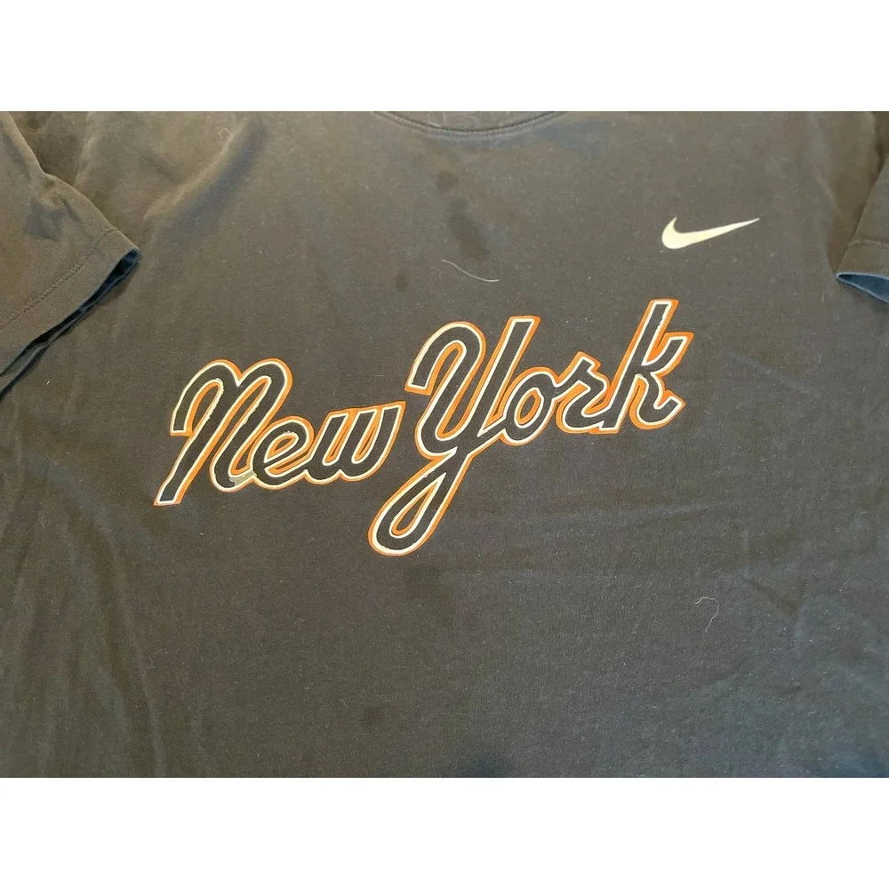Nike Dri Fit New‎ York Graphic T Shirt XXL Black Cotton Blend Athletic